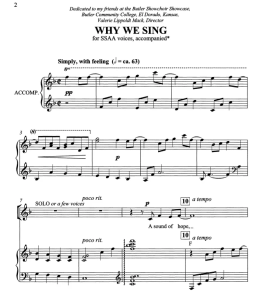 Why We Sing SSAA 四声部童声女声 合唱线谱 有试听-云音圈