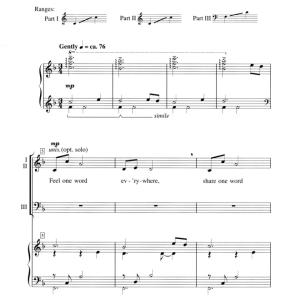 一个词 One Word 斯佩伐克版 SAB 三声部混声 合唱线谱  有试听-云音圈