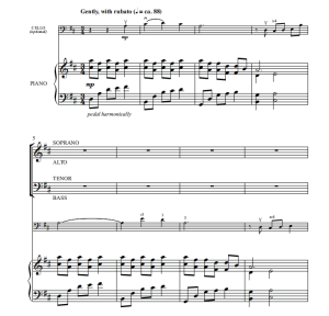 冬月之下 Under Winter Moon SATB 四声部混声 大提琴伴奏 合唱线谱 有试听-云音圈