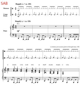 刚果民歌 香蕉之歌 Banaha 米勒版 SAB 三声部混声 合唱线谱 有试听-云音圈