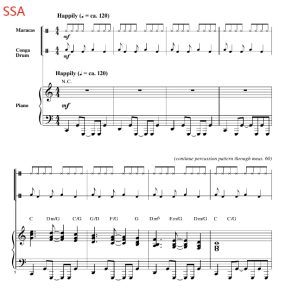 刚果民歌 香蕉之歌 Banaha 米勒版 SSA 三声部童声女声 合唱线谱 有试听-云音圈