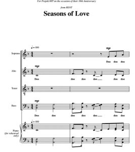 吉屋出租 Seasons of Love 劳森版 阿卡贝拉 SATB 四声部无伴奏混声 合唱线谱 有试听-云音圈