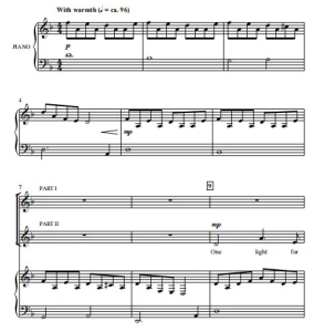 哈努卡的八束光 Eight Lights For Hanukkah SA 二声部童声女声+钢琴 合唱  伴奏音频-云音圈