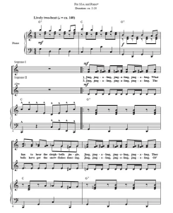 安德鲁斯姐妹 Jing-A-Ling, Jing-A-Ling 赫夫版 SSA 三声部童声女声 爵士合唱线谱 有试听-云音圈