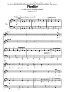 巴西儿歌 棒棒糖 Pirulito 二部童声女声+钢琴 打击乐伴奏 合唱线谱 有试听-云音圈