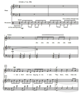 我遇见一只鸟儿 I Met A Bird 帕普里斯版 齐唱或二部童声女声合唱+钢琴 打击乐  合唱线谱  有试听-云音圈