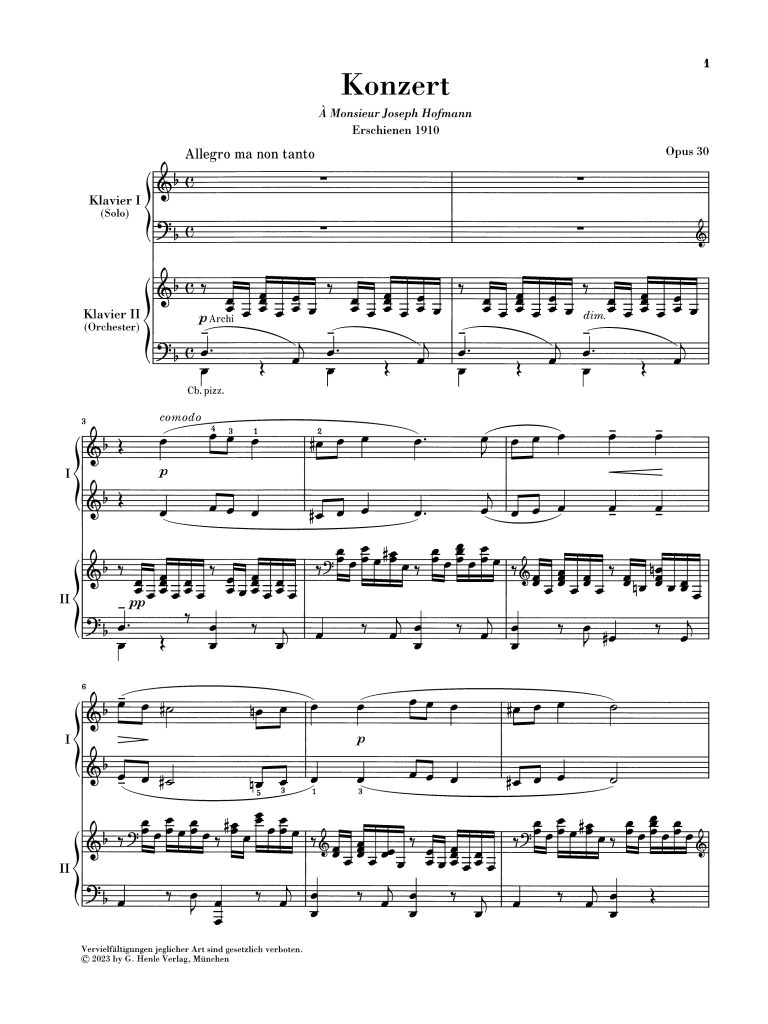 拉赫玛尼诺夫  第三钢琴协奏曲  双钢琴版