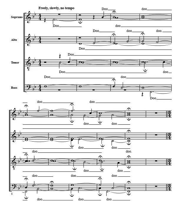 月亮河 Moon River 兰福德版 阿卡贝拉 SATB 四声部无伴奏混声 合唱线谱 有试听