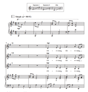 朝鲜民歌 阿里郎 Ahrirang 施勒姆版 SSA 三声部童声女声 合唱线谱 有试听-云音圈