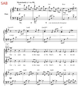 欢乐满人间 Feed the Birds 米勒版 SAB 三声部混声 合唱线谱 有试听-云音圈