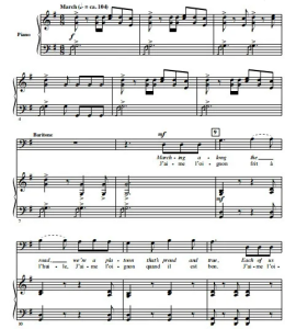 洋葱之歌 Au Pas, Camarades TB 二声部男声 合唱线谱  有试听-云音圈