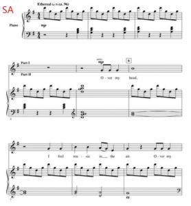 灵歌 Over My Head 克罗克版 混声SAB 童声女声SA 合唱 伴奏音频-云音圈