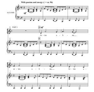 犹太民歌 Artza Alinu 加里纳版 SAB 三声部混声 合唱线谱 有试听-云音圈