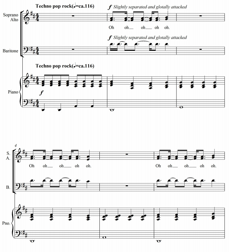 疯狂动物城 Try Everything 比林斯利版 SAB 三声部混声 合唱线谱 有试听