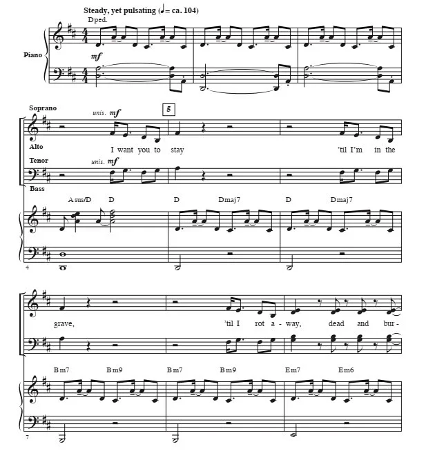 碧梨 Birds Of A Feather 布莱默版 SATB 四声部混声 流行合唱线谱 有试听