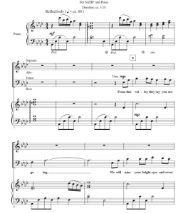 红河忆 Red River Memories SATB 四声部混声 合唱线谱 有试听-云音圈