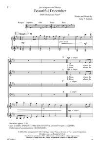 美丽十二月 Beautiful December SATB 四声部混声 合唱线谱  有试听-云音圈