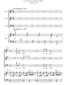 美国民歌 Shake Those 'Simmons Down SAB 三声部混声 合唱线谱 有试听-云音圈