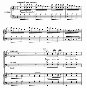 贡多拉船夫 卡丘查舞 Finale 阿尔布雷克特版 四部混声合唱SATB+钢琴 合唱线谱 有试听-云音圈