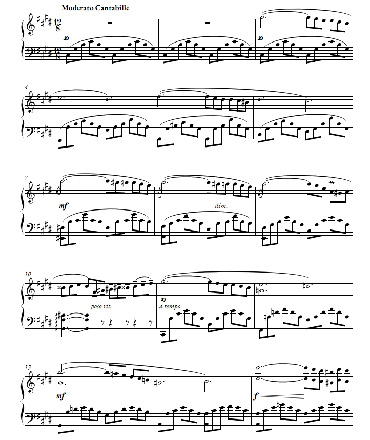 阿韦拉多 第一夜曲 First Nocturne 钢琴独奏 有试听