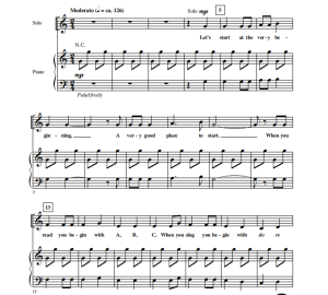 商品为SATB 四声部合唱线谱 音乐之声 哆来咪 Do-Re-Mi 爱默生版 混声合唱线谱 有试听-云音圈