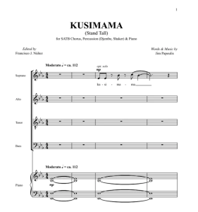 合唱线谱 Kusimama SATB 四声部混声合唱 有试听-云音圈