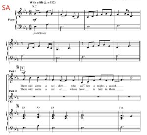 合唱线谱 Soldier, Poet, King SA 二声部童声女声流行合唱 有试听-云音圈