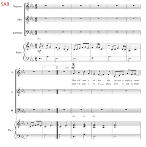 合唱线谱 Soldier, Poet, King SAB 三声部混声流行合唱 有试听-云音圈