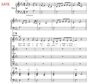 合唱线谱 Soldier, Poet, King SATB 四声部混声流行合唱 有试听-云音圈