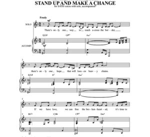伴奏音频  Stand Up And Make A Change 杰斯帕斯版 四声部混声合唱SATB+钢琴-云音圈