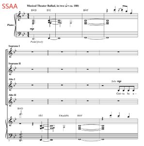 合唱线谱 中央公园 Trying Too Hard SSAA 四声部童声女声流行合唱 有试听-云音圈