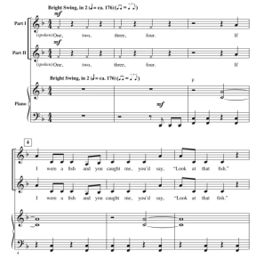 伴奏音频  假如我是一条鱼 If I Were A Fish 二声部童声合唱+钢琴+卡祖笛-云音圈