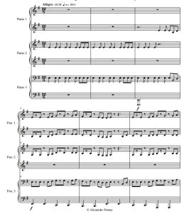 加勒比海盗主题曲 六手联弹谱  有试听-云音圈