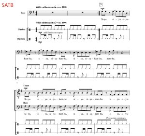 合唱线谱  南非民歌 Siyahamba 格雷版 阿卡贝拉 SATB 四声部混声无伴奏合唱 有试听-云音圈