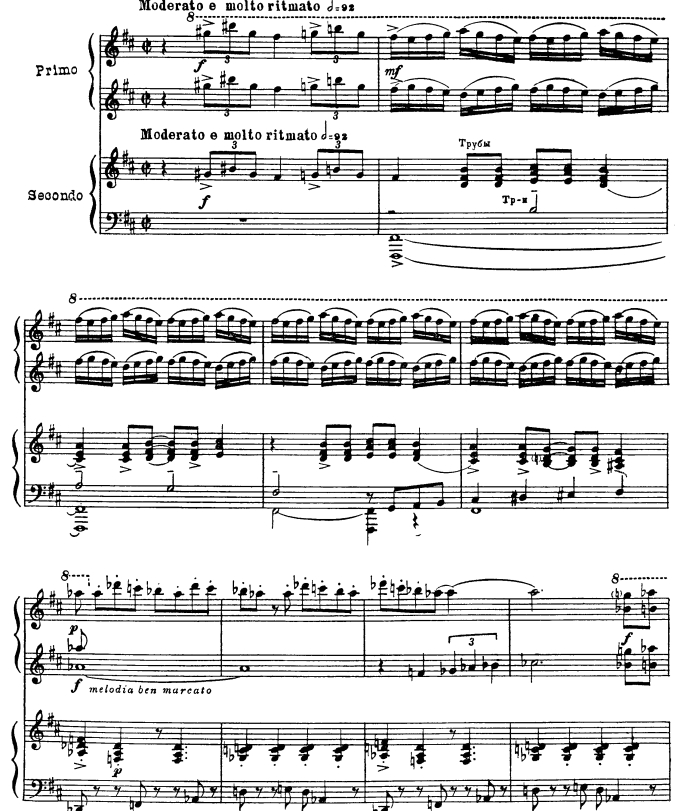 古巴序曲 Cuban ouverture 四手联弹谱  有试听