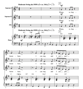 合唱线谱 Wham (Re-Bop-Boom-Bam) 爵士风格 三部童声女声合唱SSA+钢琴 有试听-云音圈