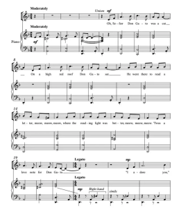 合唱线谱  墨西哥儿歌 Don Gato SA 二声部童声女声合唱+钢琴 有试听-云音圈