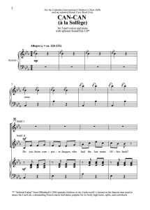 伴奏音频 奥芬巴赫 康康舞曲 二声部童声女声+钢琴 合唱-云音圈