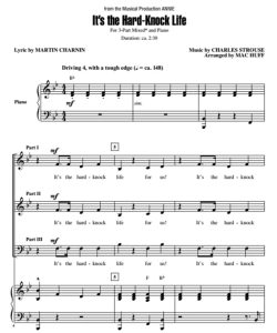 伴奏音频  安妮 It's The Hard-Knock Life 赫夫版 合唱 混声SAB 童声女声SA  有试听-云音圈