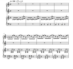 很久以前没有人 四手联弹谱  有试听-云音圈