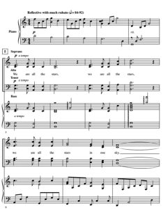 合唱线谱  我们都是星星 We Are All The Stars 四声部混声合唱SATB 有试听-云音圈