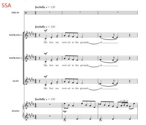 合唱线谱 收下这份礼物 Take This Gift SSA 三声部童声女声合唱 打击乐伴奏 有试听-云音圈