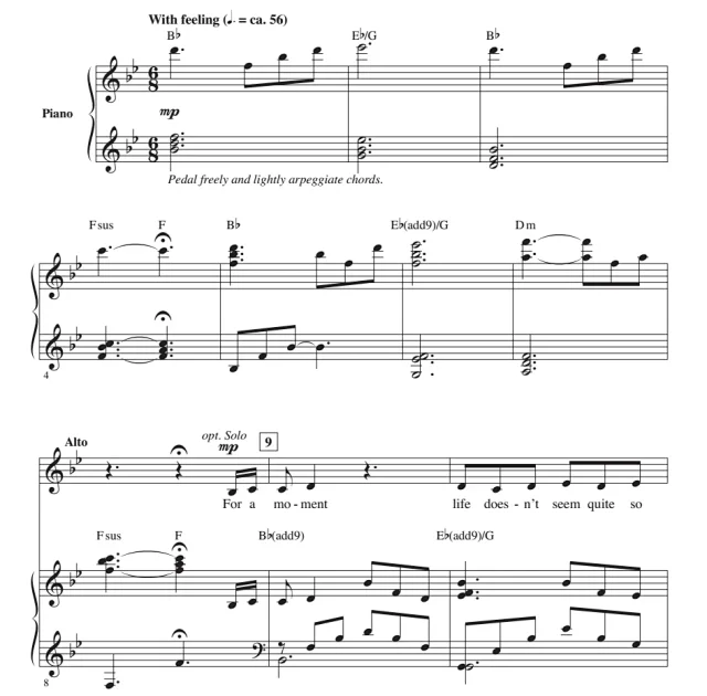 伴奏音频  旺卡 For A Moment 流行合唱 混声SATB SAB ST 童声女声SA