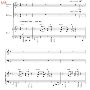 合唱线谱  杰克逊 黑与白 Black or White SAB 三声部混声流行合唱 有试听-云音圈