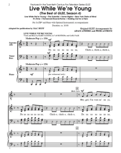 伴奏音频 欢乐合唱团第4季精选串烧 Live While We're Young 赫夫版 流行合唱 混声SATB SAB 童声女声SA-云音圈