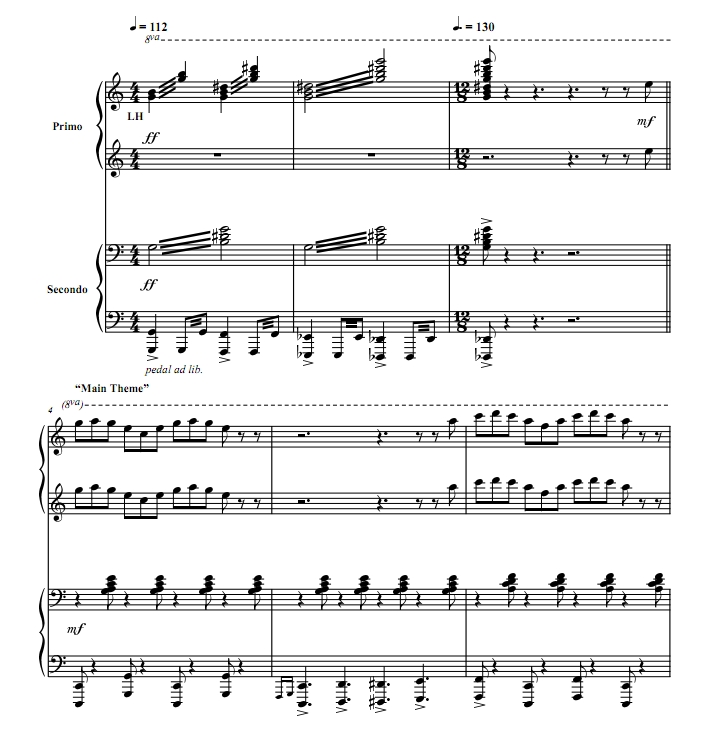 海绵宝宝混合曲 第一部分 SpongeBob SquarePants Medley - Part 1 四手联弹谱  有试听