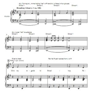 合唱线谱 百老汇之歌 阿尔布雷克特版 二部童声女声合唱+钢琴 有试听-云音圈