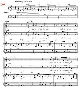 合唱线谱 真爱至上 Christmas Is All Around SA 二声部童声女声合唱 有试听-云音圈