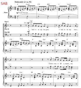 伴奏音频  真爱至上 Christmas Is All Around 合唱 混声SATB SAB 童声女声SA-云音圈