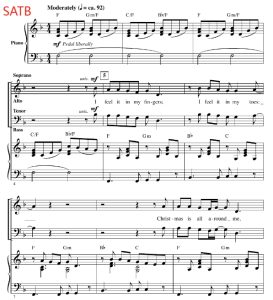 合唱线谱 真爱至上 Christmas Is All Around SATB 四声部混声合唱 有试听-云音圈